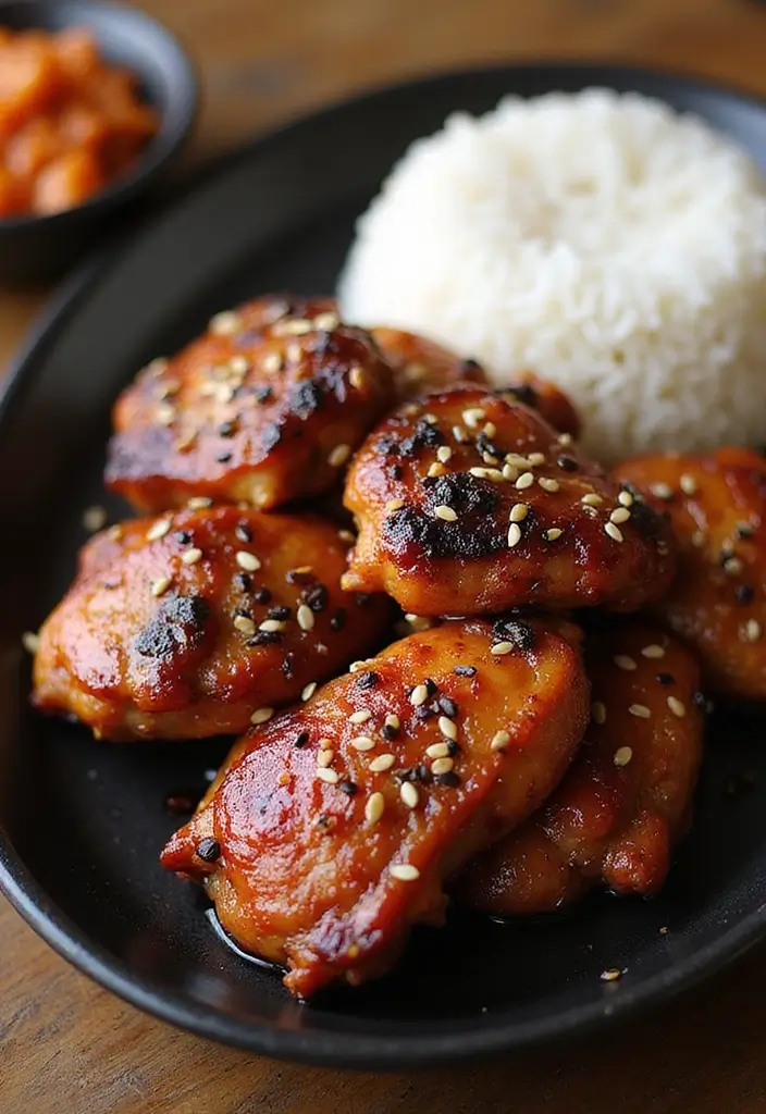 27 BBQ Chicken Thigh Recipes That Are Saucy & Satisfying 17 27 BBQ Chicken Thigh Recipes That Are Saucy & Satisfying - 16. Korean BBQ Chicken Thighs