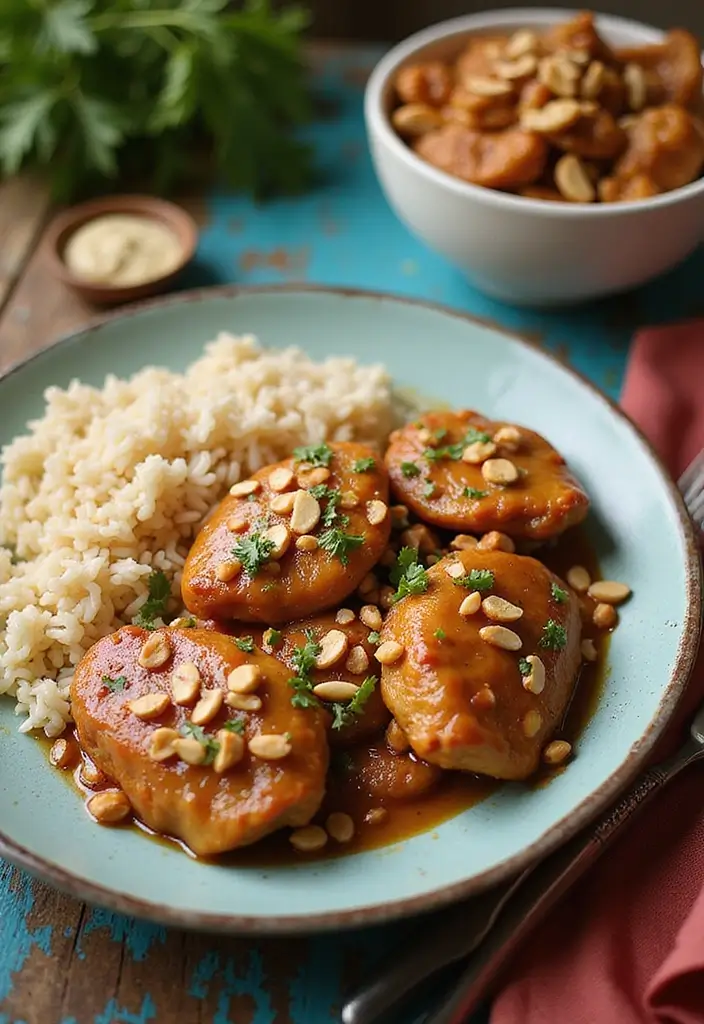 27 BBQ Chicken Thigh Recipes That Are Saucy & Satisfying 19 27 BBQ Chicken Thigh Recipes That Are Saucy & Satisfying - 18. Thai Peanut Chicken Thighs