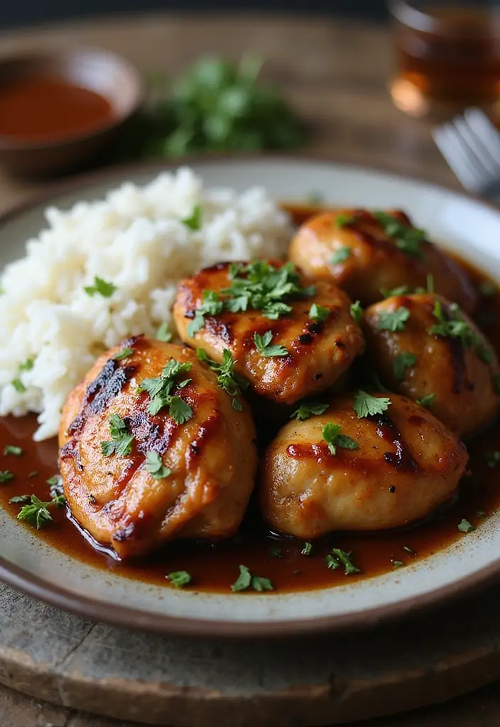 27 BBQ Chicken Thigh Recipes That Are Saucy & Satisfying 20 27 BBQ Chicken Thigh Recipes That Are Saucy & Satisfying - 19. Ginger Soy Grilled Chicken Thighs