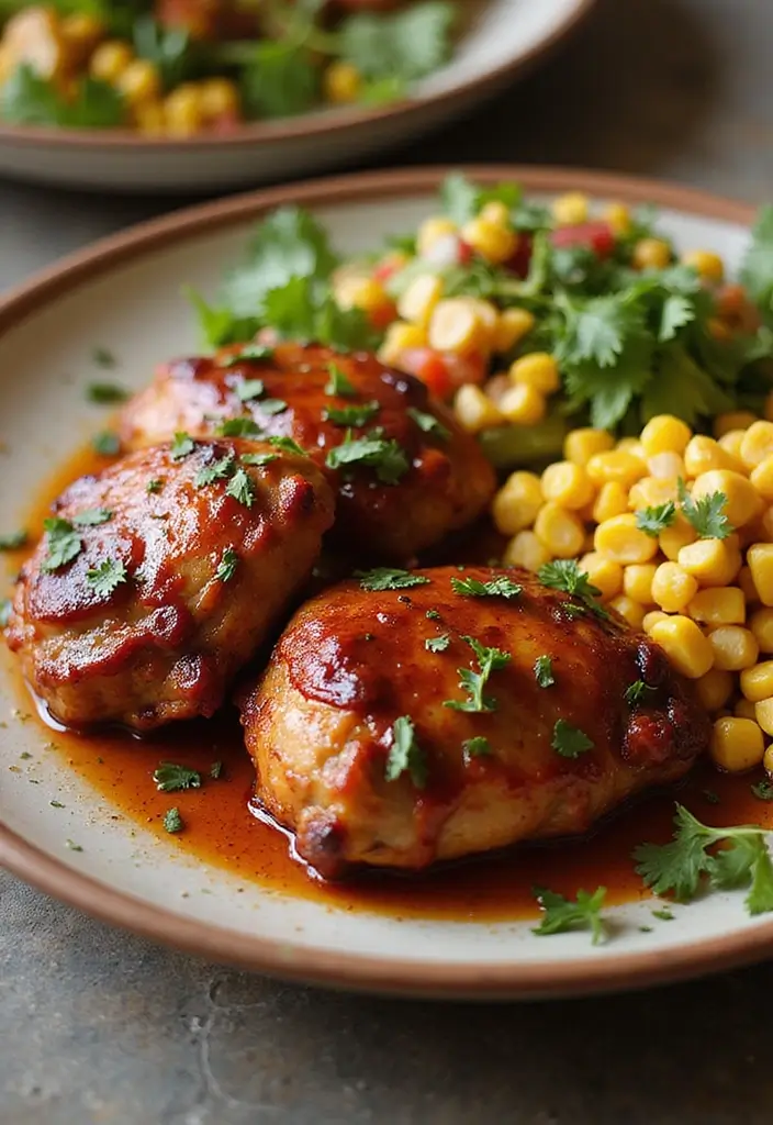 27 BBQ Chicken Thigh Recipes That Are Saucy & Satisfying 6 27 BBQ Chicken Thigh Recipes That Are Saucy & Satisfying - 5. Smoky Chipotle BBQ Chicken Thighs