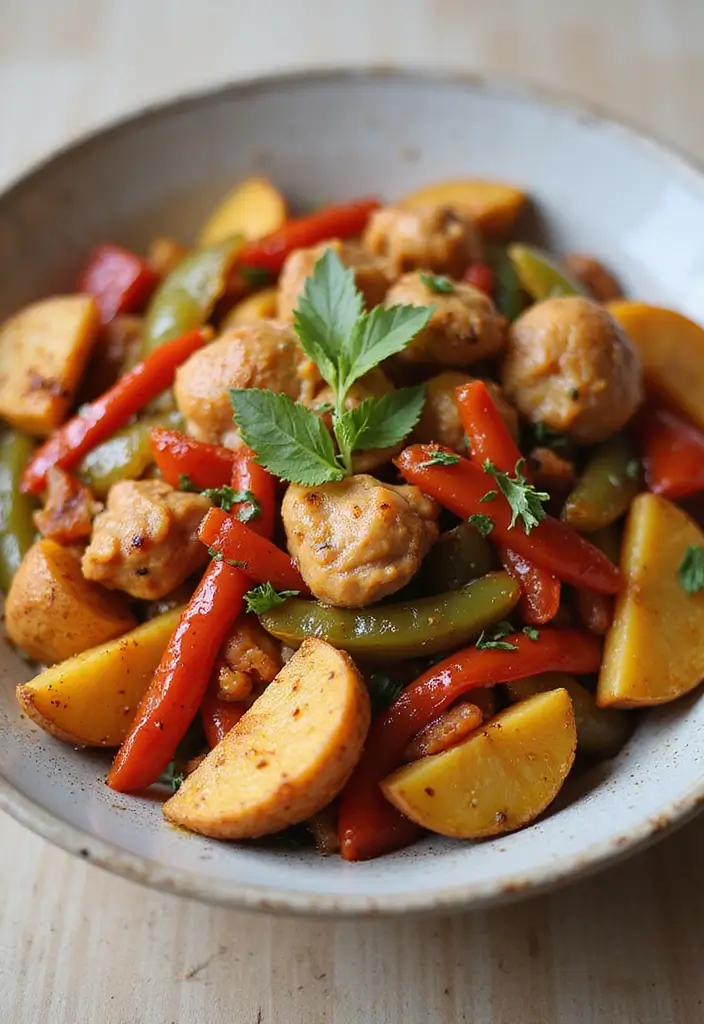 27 Chicken and Peppers Stir Fry Recipes That Pop with Color 27 27 Chicken and Peppers Stir Fry Recipes That Pop with Color - 26. Chicken and Peppers Stir Fry with Sweet Potatoes