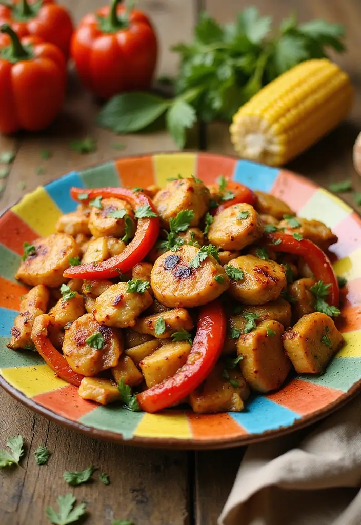 27 Chicken and Peppers Stir Fry Recipes That Pop with Color 28 27 Chicken and Peppers Stir Fry Recipes That Pop with Color - 27. Chicken and Peppers Stir Fry with Grilled Corn