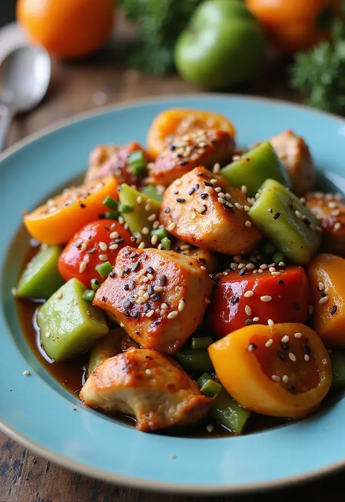 27 Chicken and Peppers Stir Fry Recipes That Pop with Color 4 27 Chicken and Peppers Stir Fry Recipes That Pop with Color - 3. Teriyaki Chicken and Colorful Peppers