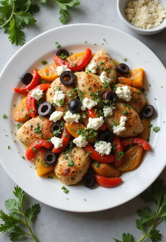 27 Chicken and Peppers Stir Fry Recipes That Pop with Color 5 27 Chicken and Peppers Stir Fry Recipes That Pop with Color - 4. Mediterranean Chicken and Peppers