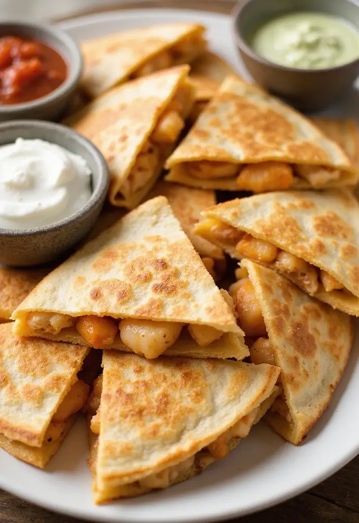 27 Chicken and Shrimp Recipes That Feel Fancy But Simple 12 27 Chicken and Shrimp Recipes That Feel Fancy But Simple - 11. Shrimp and Chicken Quesadillas