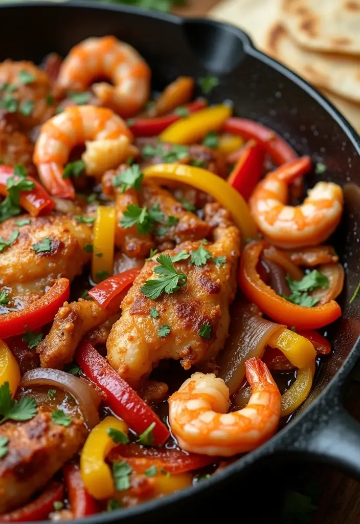 27 Chicken and Shrimp Recipes That Feel Fancy But Simple 18 27 Chicken and Shrimp Recipes That Feel Fancy But Simple - 17. Chicken and Shrimp Fajitas