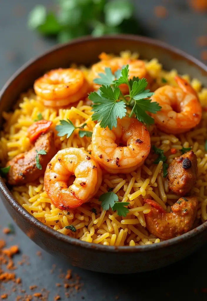 27 Chicken and Shrimp Recipes That Feel Fancy But Simple 19 27 Chicken and Shrimp Recipes That Feel Fancy But Simple - 18. Shrimp and Chicken Biryani