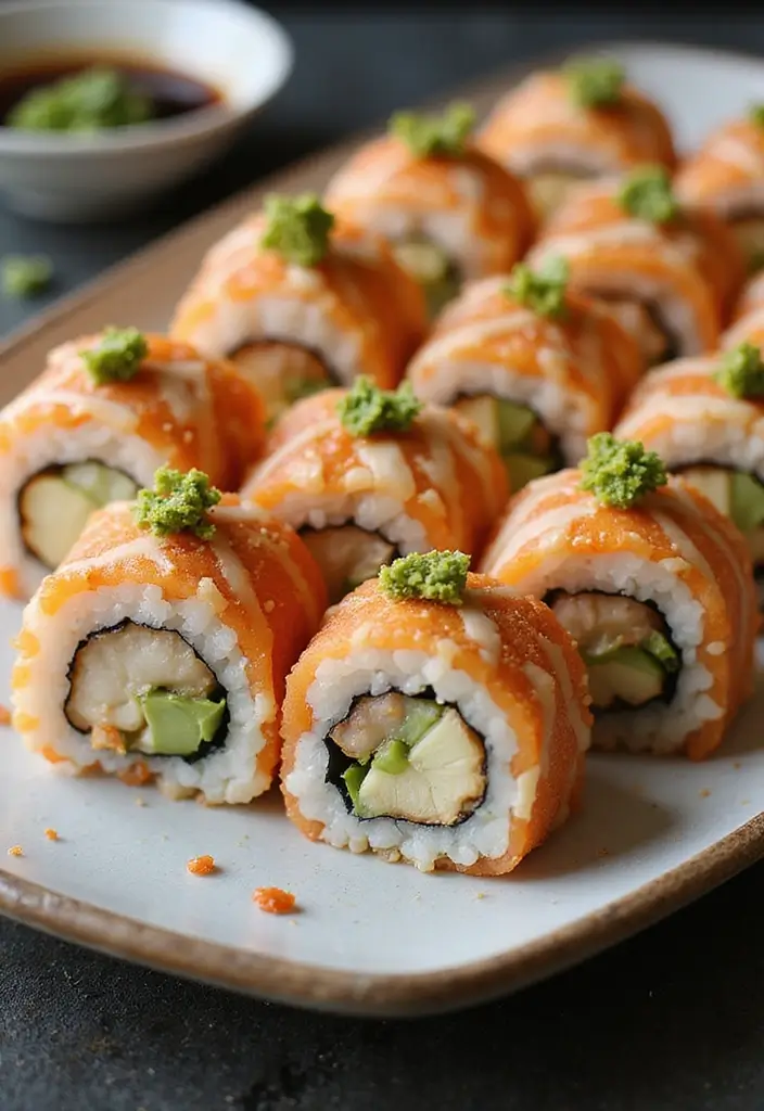 27 Chicken and Shrimp Recipes That Feel Fancy But Simple 28 27 Chicken and Shrimp Recipes That Feel Fancy But Simple - 27. Chicken and Shrimp Sushi Rolls