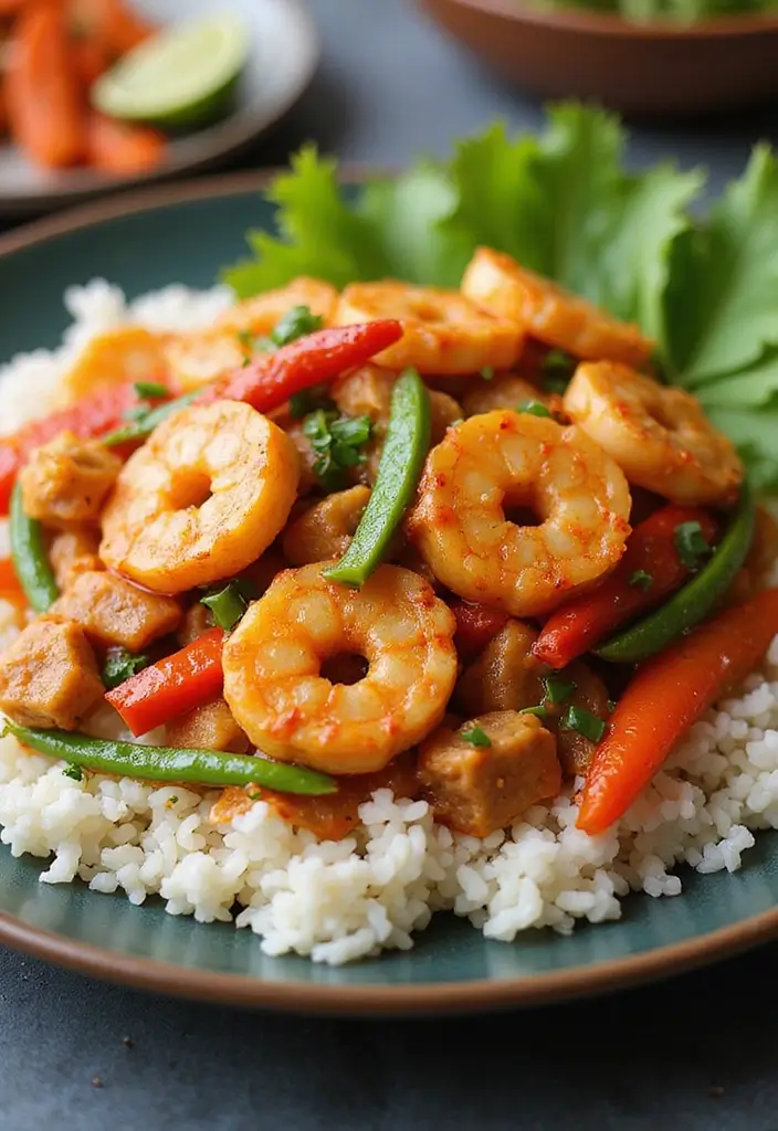 27 Chicken and Shrimp Recipes That Feel Fancy But Simple 5 27 Chicken and Shrimp Recipes That Feel Fancy But Simple - 4. Spicy Shrimp and Chicken Stir-Fry