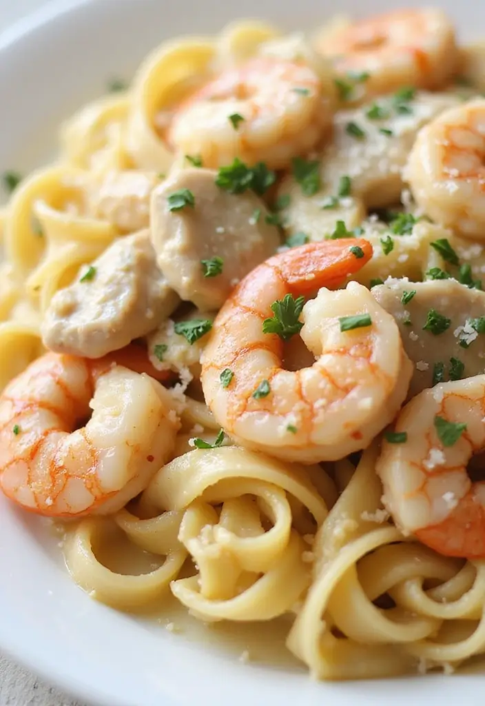 27 Chicken and Shrimp Recipes That Feel Fancy But Simple 7 27 Chicken and Shrimp Recipes That Feel Fancy But Simple - 6. Chicken and Shrimp Alfredo