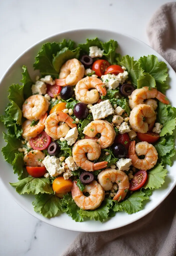 27 Chicken and Shrimp Recipes That Feel Fancy But Simple 10 27 Chicken and Shrimp Recipes That Feel Fancy But Simple - 9. Mediterranean Chicken and Shrimp Salad