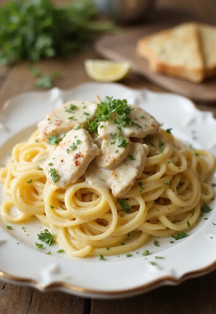 27 Creamy Chicken and Noodles Recipes That Are Cozy & Filling 11 27 Creamy Chicken and Noodles Recipes That Are Cozy & Filling - 10. Creamy Chicken Alfredo Noodles