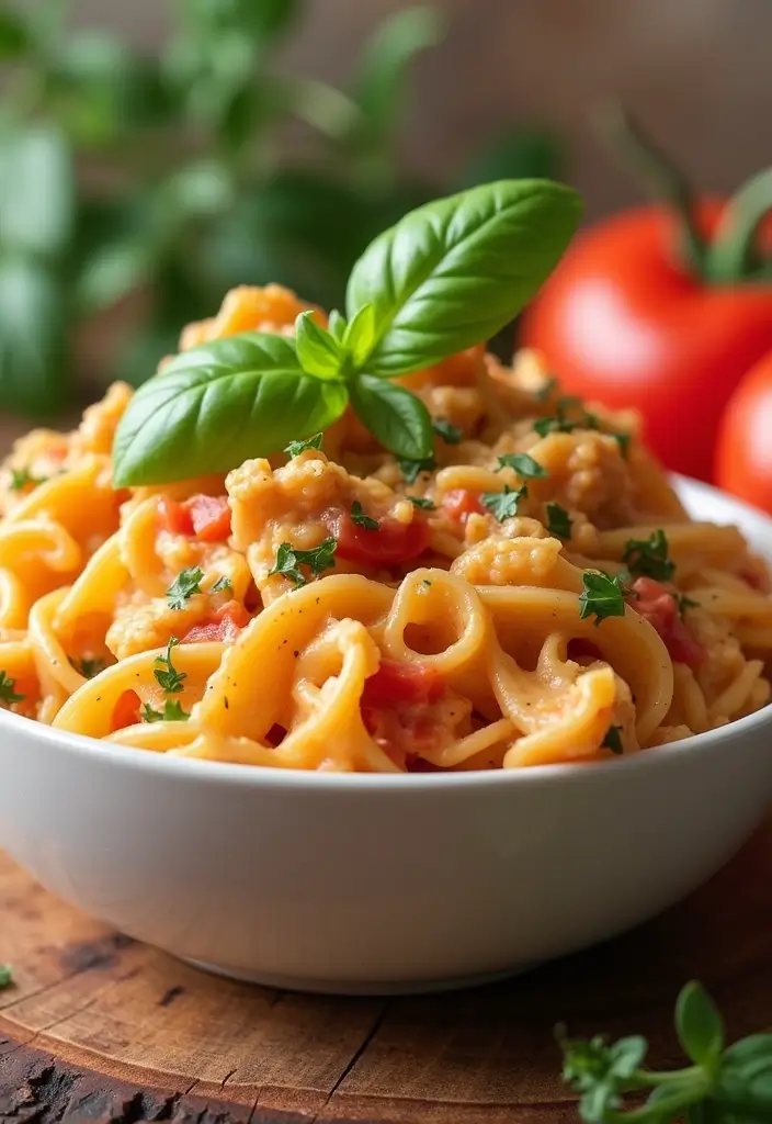 27 Creamy Chicken and Noodles Recipes That Are Cozy & Filling 12 27 Creamy Chicken and Noodles Recipes That Are Cozy & Filling - 11. Creamy Chicken and Tomato Pasta