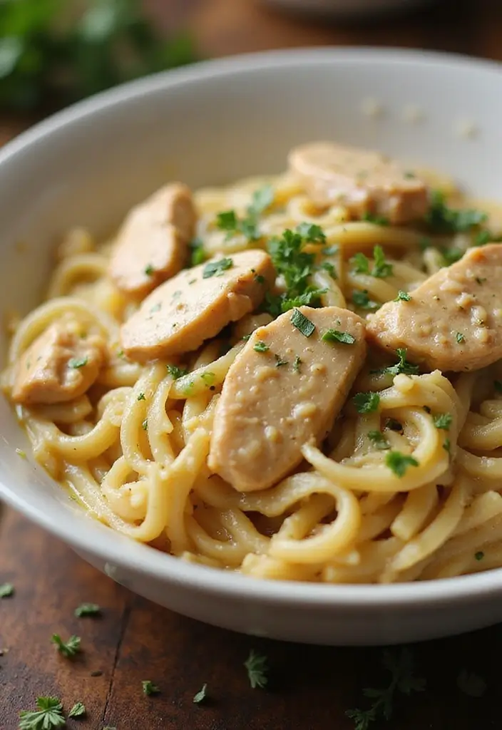 27 Creamy Chicken and Noodles Recipes That Are Cozy & Filling 16 27 Creamy Chicken and Noodles Recipes That Are Cozy & Filling - 15. Creamy Chicken and Wild Rice Noodles