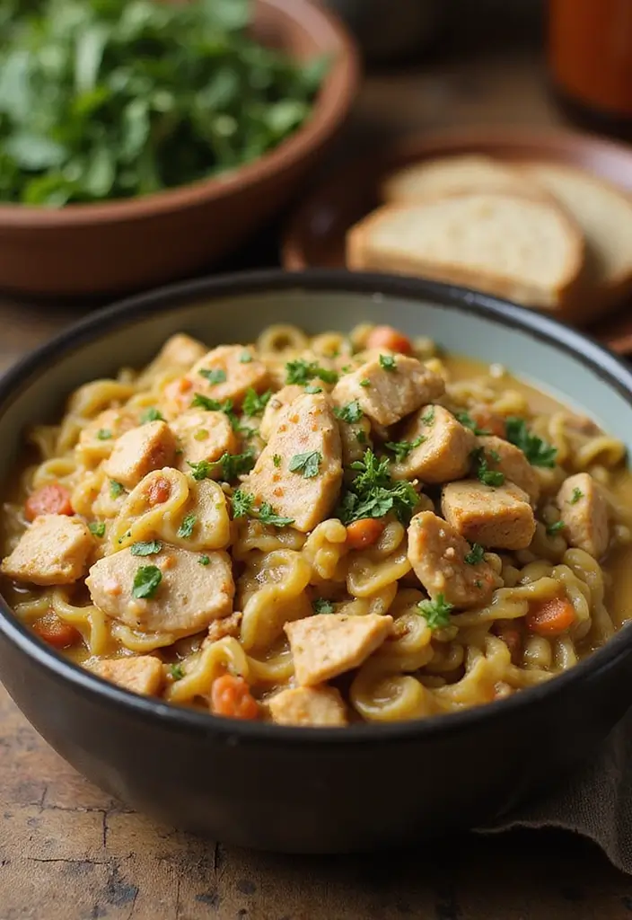 27 Creamy Chicken and Noodles Recipes That Are Cozy & Filling 25 27 Creamy Chicken and Noodles Recipes That Are Cozy & Filling - 24. Creamy Chicken and Lentil Noodles