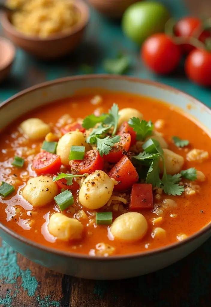 27 Easy Chicken Gnocchi Soup Recipes That Are Creamy & Delicious 27 27 Easy Chicken Gnocchi Soup Recipes That Are Creamy & Delicious - 26. Fiesta Chicken Gnocchi Soup