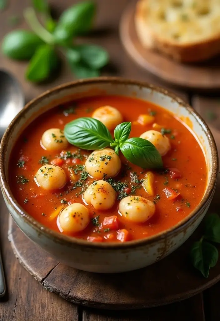 27 Easy Chicken Gnocchi Soup Recipes That Are Creamy & Delicious 28 27 Easy Chicken Gnocchi Soup Recipes That Are Creamy & Delicious - 27. Tomato Basil Chicken Gnocchi Soup