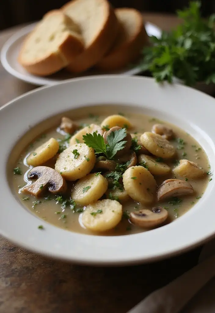 27 Easy Chicken Gnocchi Soup Recipes That Are Creamy & Delicious 8 27 Easy Chicken Gnocchi Soup Recipes That Are Creamy & Delicious - 7. Mushroom and Chicken Gnocchi Soup