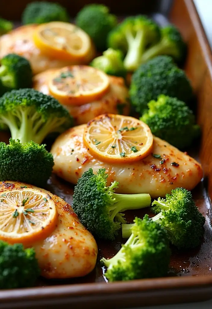 27 Sheet Pan Chicken and Broccoli Recipes That Are Healthy & Easy 2 27 Sheet Pan Chicken and Broccoli Recipes That Are Healthy & Easy - 1. Lemon Garlic Sheet Pan Chicken and Broccoli