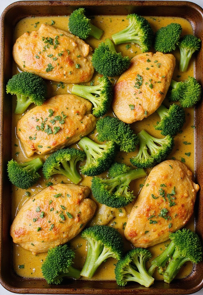 27 Sheet Pan Chicken and Broccoli Recipes That Are Healthy & Easy 15 27 Sheet Pan Chicken and Broccoli Recipes That Are Healthy & Easy - 14. Coconut Curry Chicken and Broccoli