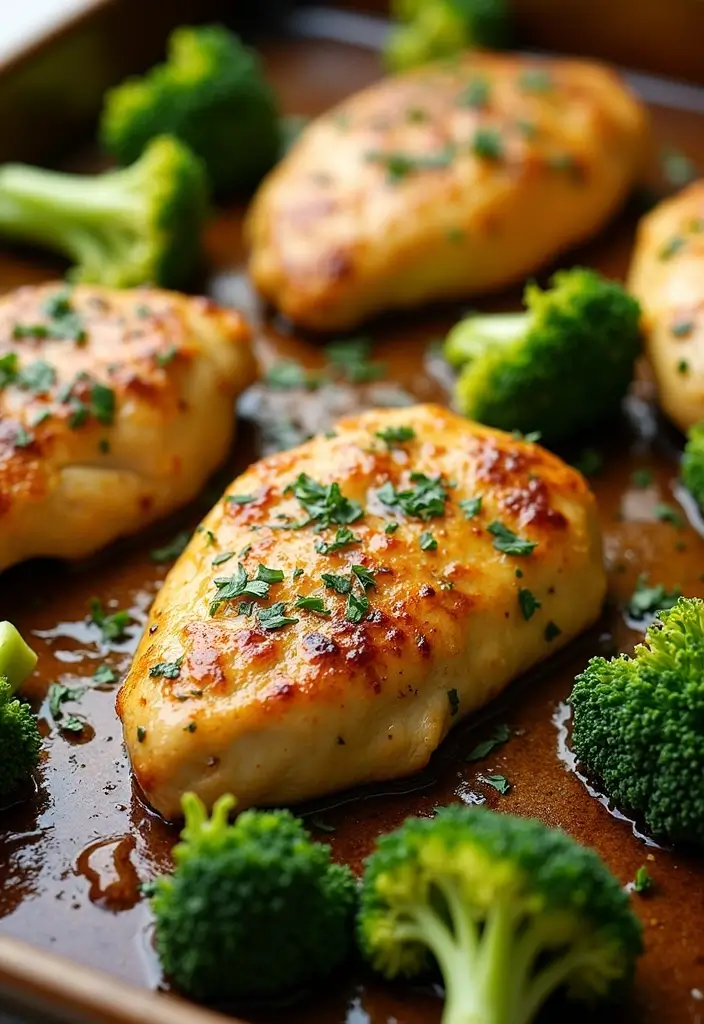27 Sheet Pan Chicken and Broccoli Recipes That Are Healthy & Easy 16 27 Sheet Pan Chicken and Broccoli Recipes That Are Healthy & Easy - 15. Garlic Butter Chicken and Broccoli