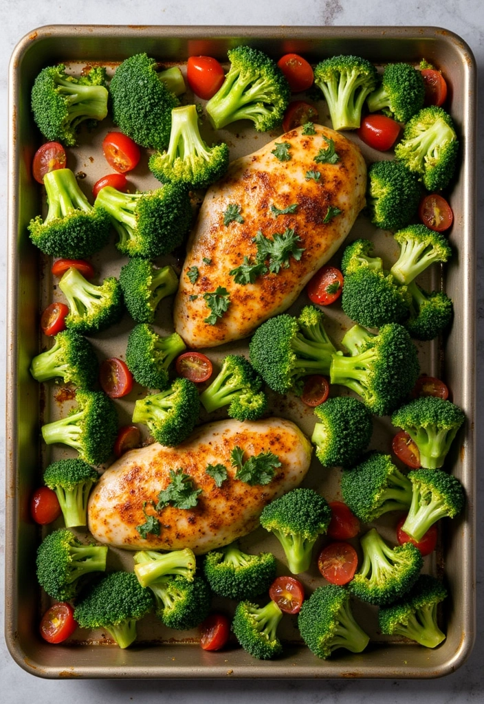 27 Sheet Pan Chicken and Broccoli Recipes That Are Healthy & Easy 19 27 Sheet Pan Chicken and Broccoli Recipes That Are Healthy & Easy - 18. Chimichurri Chicken and Broccoli