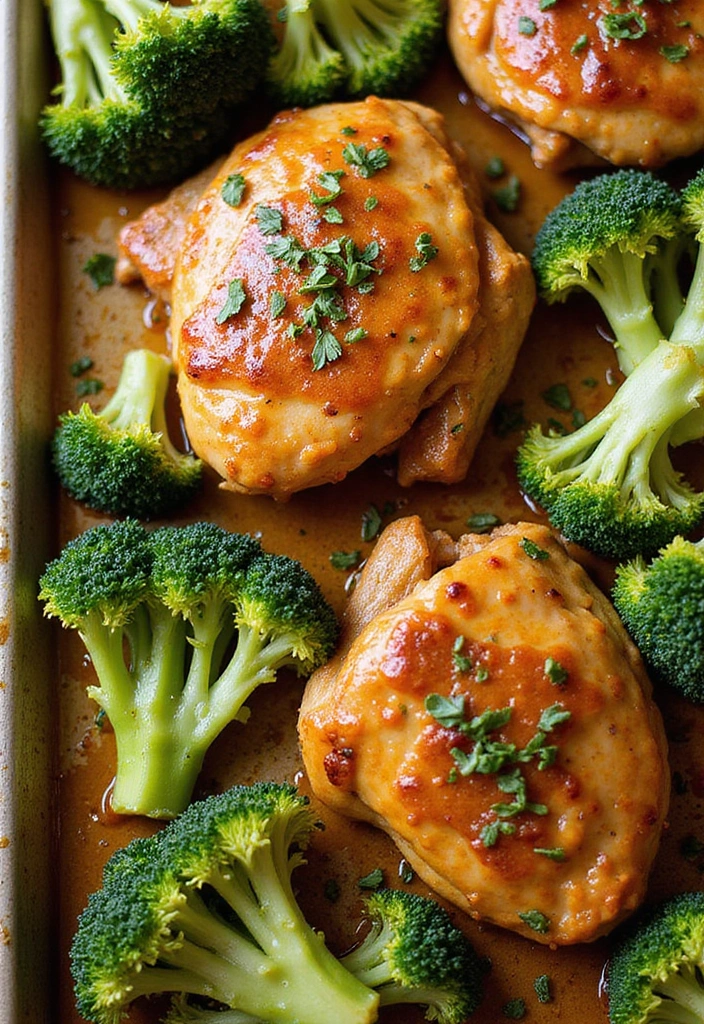 27 Sheet Pan Chicken and Broccoli Recipes That Are Healthy & Easy 3 27 Sheet Pan Chicken and Broccoli Recipes That Are Healthy & Easy - 2. Honey Mustard Chicken with Broccoli