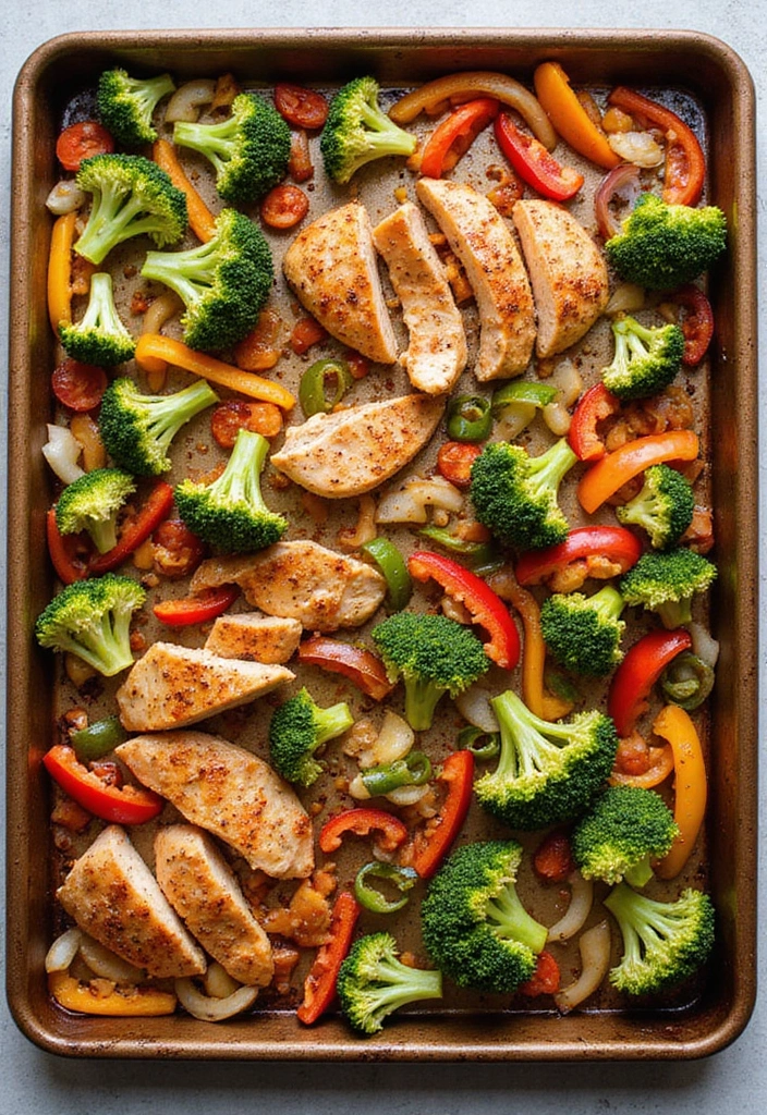 27 Sheet Pan Chicken and Broccoli Recipes That Are Healthy & Easy 26 27 Sheet Pan Chicken and Broccoli Recipes That Are Healthy & Easy - 25. Chicken Fajita Sheet Pan Dinner