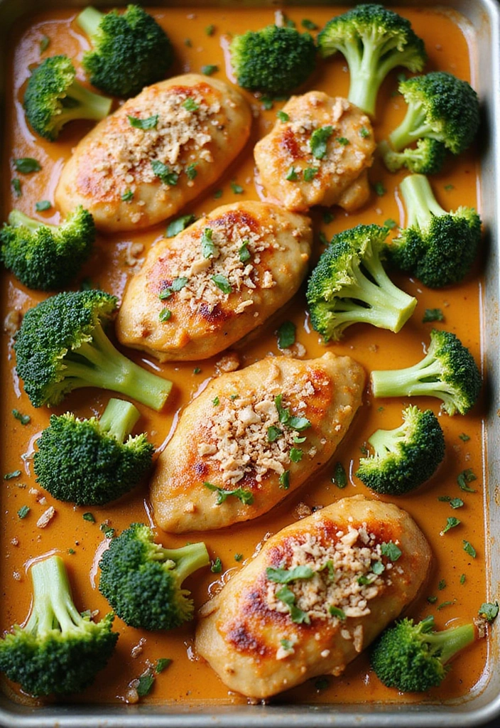 27 Sheet Pan Chicken and Broccoli Recipes That Are Healthy & Easy 28 27 Sheet Pan Chicken and Broccoli Recipes That Are Healthy & Easy - 27. Thai Coconut Chicken and Broccoli