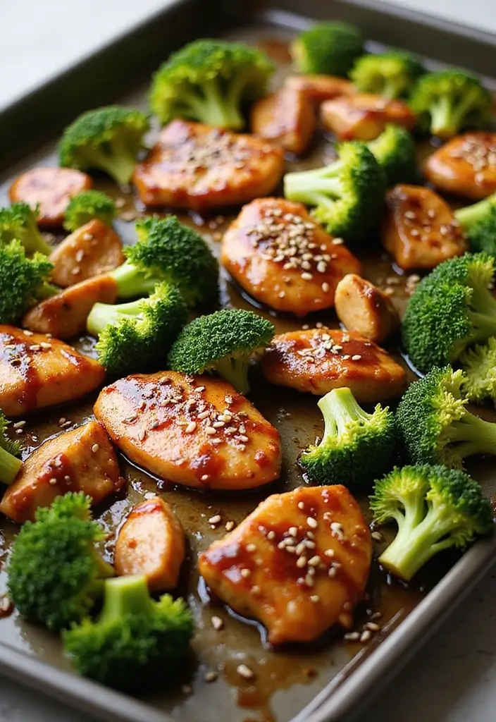27 Sheet Pan Chicken and Broccoli Recipes That Are Healthy & Easy 6 27 Sheet Pan Chicken and Broccoli Recipes That Are Healthy & Easy - 5. Teriyaki Chicken & Broccoli Stir-Fry Sheet Pan