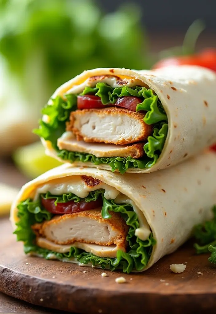 28 Chicken Caesar Salad Wrap Recipes That Are Perfect for Lunch - 1. Classic Chicken Caesar Wrap