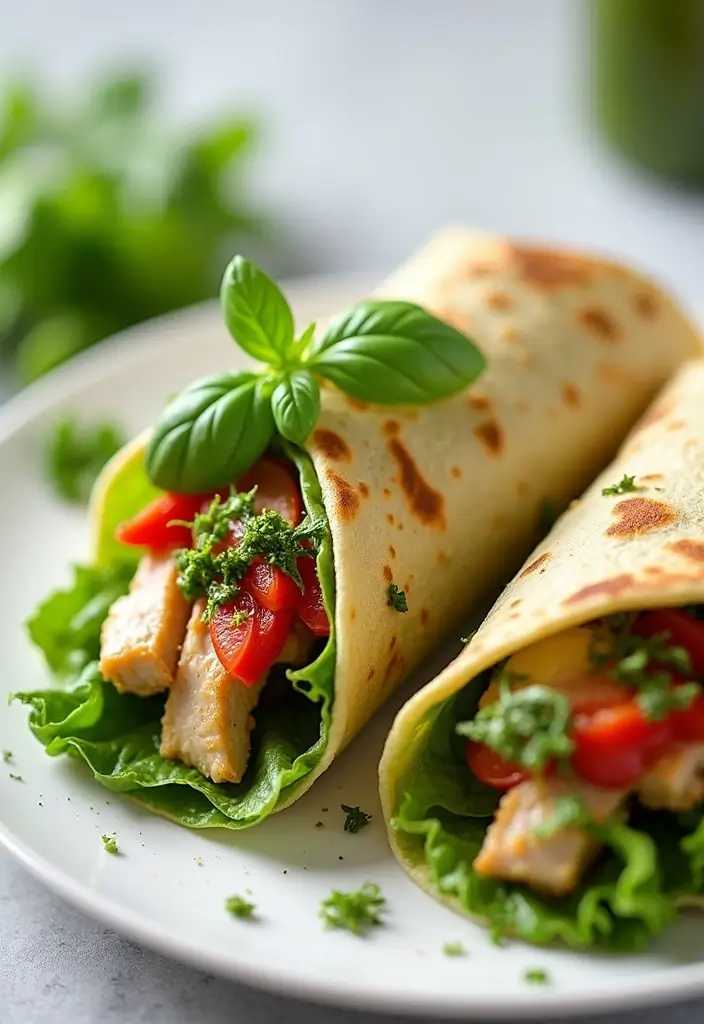 28 Chicken Caesar Salad Wrap Recipes That Are Perfect for Lunch - 14. Pesto Chicken Caesar Wrap