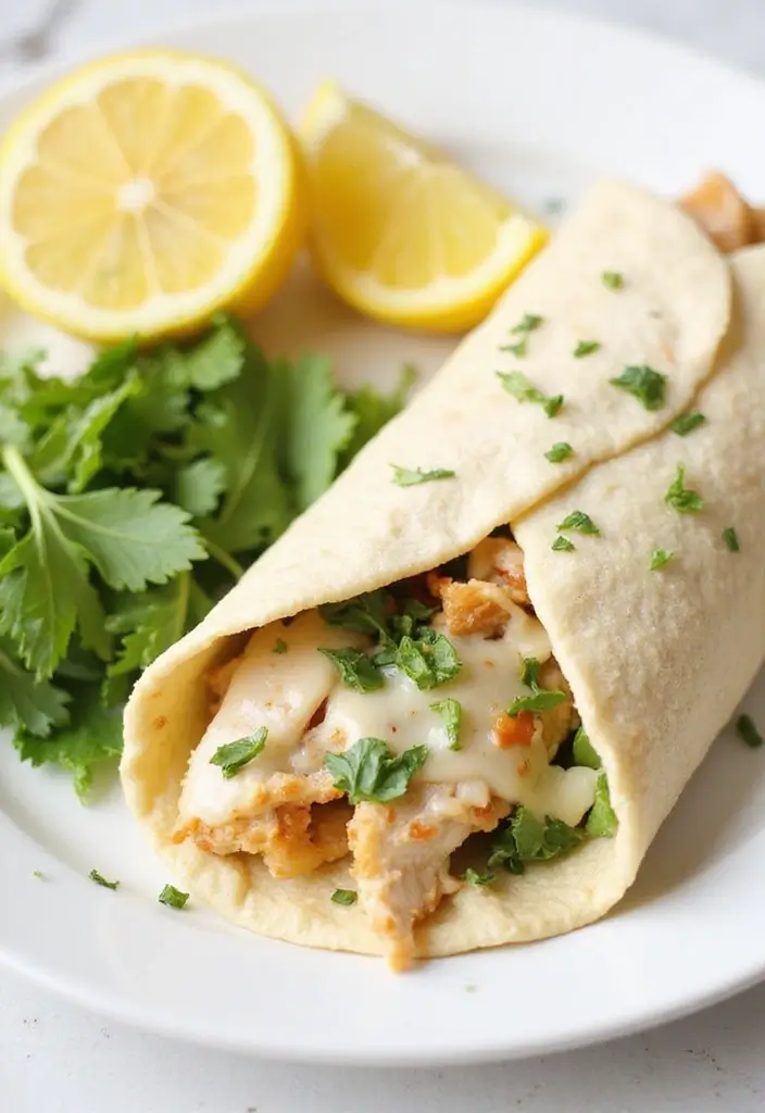 28 Chicken Caesar Salad Wrap Recipes That Are Perfect for Lunch - 16. Lemon Herb Chicken Caesar Wrap