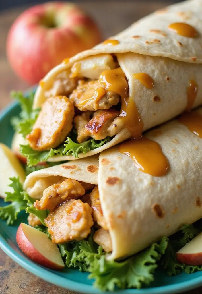 28 Chicken Caesar Salad Wrap Recipes That Are Perfect for Lunch - 17. Honey Mustard Chicken Caesar Wrap