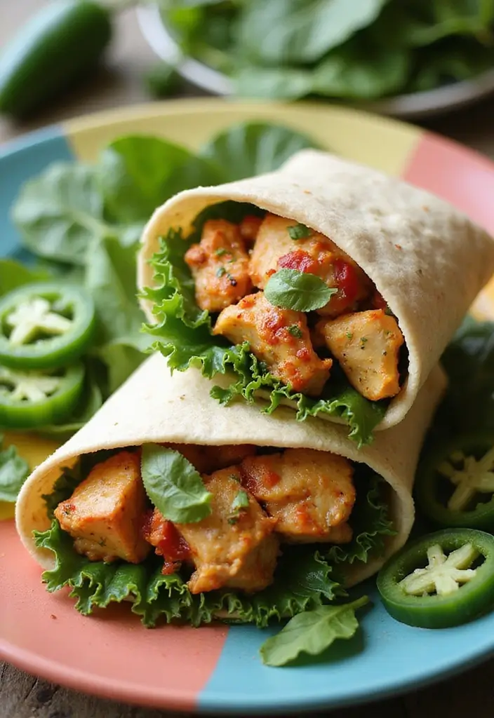 28 Chicken Caesar Salad Wrap Recipes That Are Perfect for Lunch - 2. Spicy Chicken Caesar Wrap