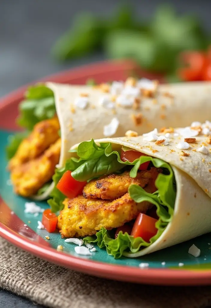 28 Chicken Caesar Salad Wrap Recipes That Are Perfect for Lunch - 24. Curried Chicken Caesar Wrap