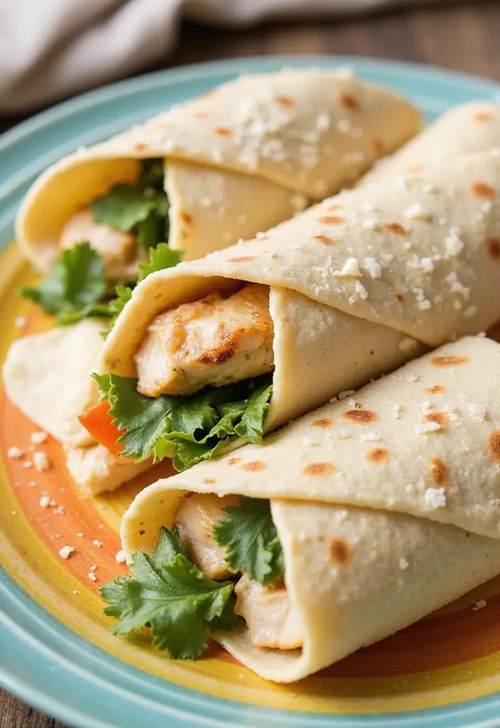 28 Chicken Caesar Salad Wrap Recipes That Are Perfect for Lunch - 28. Garlic Parmesan Chicken Caesar Wrap