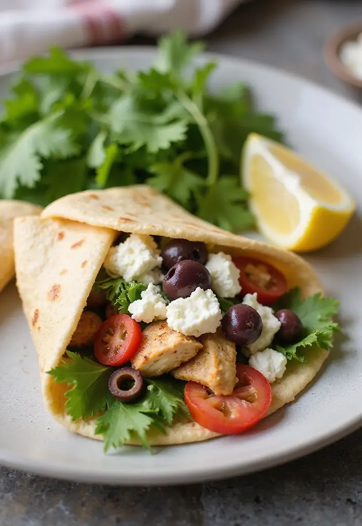 28 Chicken Caesar Salad Wrap Recipes That Are Perfect for Lunch - 4. Mediterranean Chicken Caesar Wrap
