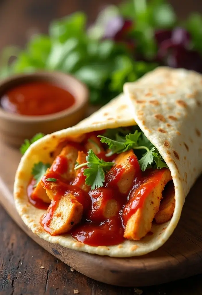 28 Chicken Caesar Salad Wrap Recipes That Are Perfect for Lunch - 5. BBQ Chicken Caesar Wrap