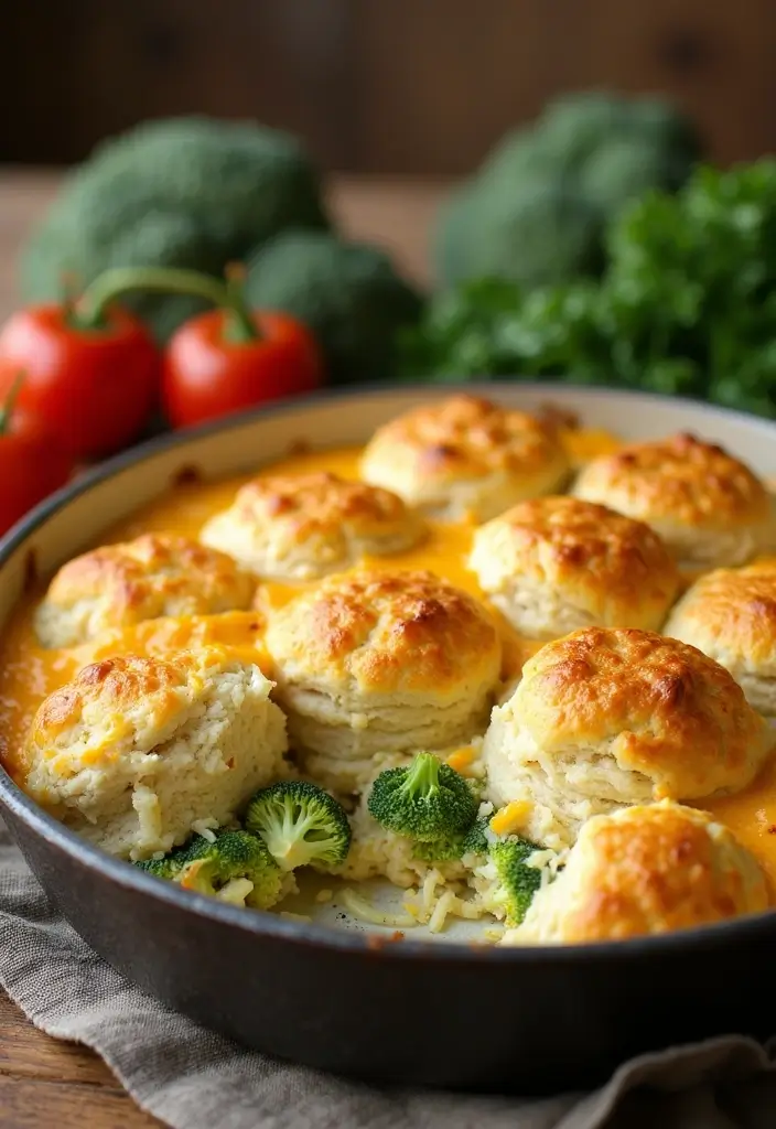 28 Chicken Cheddar Broccoli Casserole Recipes That Feel Cozy 16 28 Chicken Cheddar Broccoli Casserole Recipes That Feel Cozy - 15. Chicken Broccoli and Cheese Casserole with Biscuits