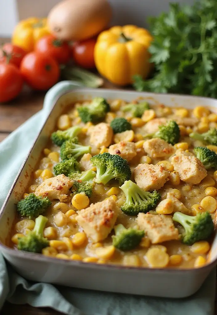 28 Chicken Cheddar Broccoli Casserole Recipes That Feel Cozy 21 28 Chicken Cheddar Broccoli Casserole Recipes That Feel Cozy - 20. Chicken Broccoli Casserole with Corn