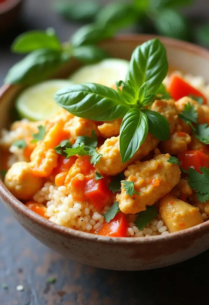 28 Chicken and Rice Bowl Recipes That Are Meal Prep Friendly 11 28 Chicken and Rice Bowl Recipes That Are Meal Prep Friendly - 10. Thai Coconut Curry Chicken Rice Bowl