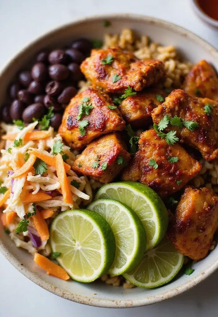 28 Chicken and Rice Bowl Recipes That Are Meal Prep Friendly 14 28 Chicken and Rice Bowl Recipes That Are Meal Prep Friendly - 13. Jamaican Jerk Chicken Rice Bowl