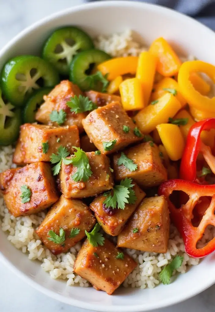28 Chicken and Rice Bowl Recipes That Are Meal Prep Friendly 18 28 Chicken and Rice Bowl Recipes That Are Meal Prep Friendly - 17. BBQ Ranch Chicken Rice Bowl