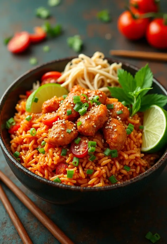 28 Chicken and Rice Bowl Recipes That Are Meal Prep Friendly 3 28 Chicken and Rice Bowl Recipes That Are Meal Prep Friendly - 2. Spicy Asian Chicken Rice Bowl