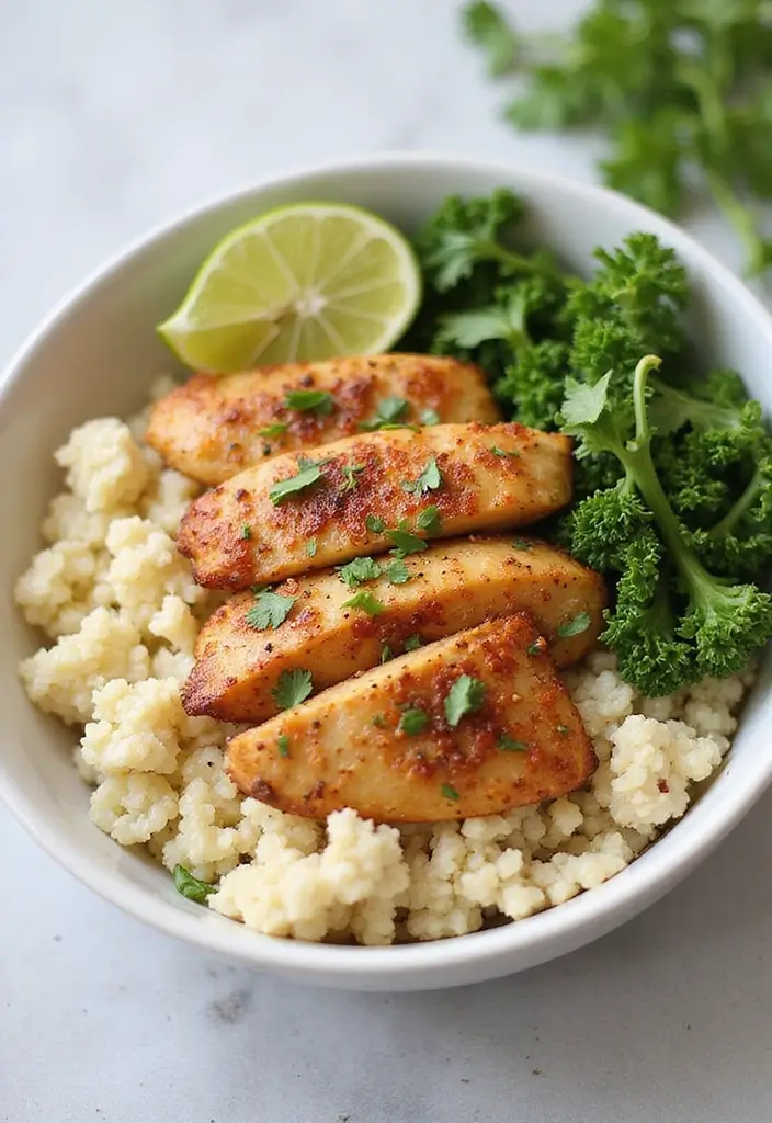 28 Chicken and Rice Bowl Recipes That Are Meal Prep Friendly 25 28 Chicken and Rice Bowl Recipes That Are Meal Prep Friendly - 24. Chicken and Cauliflower Rice Bowl