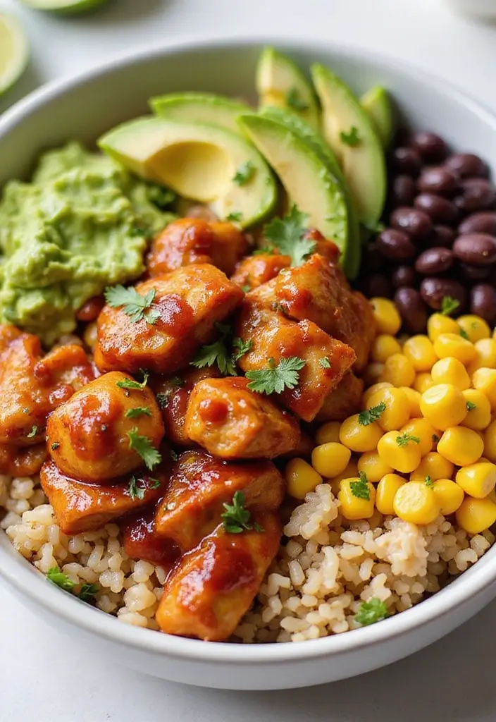 28 Chicken and Rice Bowl Recipes That Are Meal Prep Friendly 5 28 Chicken and Rice Bowl Recipes That Are Meal Prep Friendly - 4. BBQ Chicken Rice Bowl