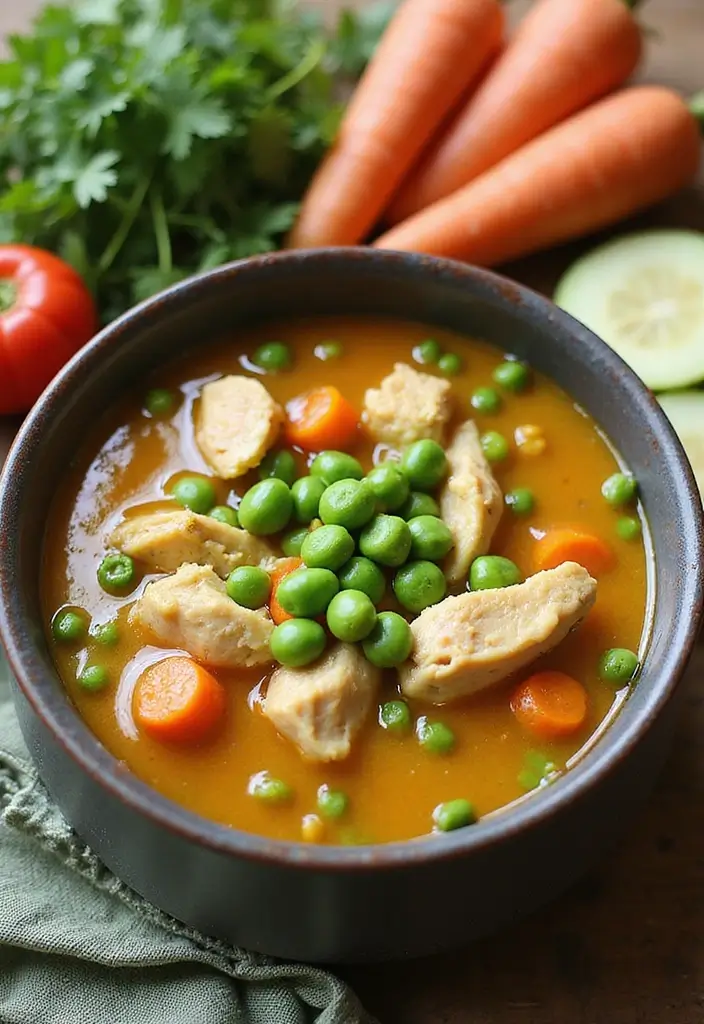 28 Easy Chicken Soup Recipes with 5 Ingredients That Save Time 16 28 Easy Chicken Soup Recipes with 5 Ingredients That Save Time - 15. Chicken and Pea Soup