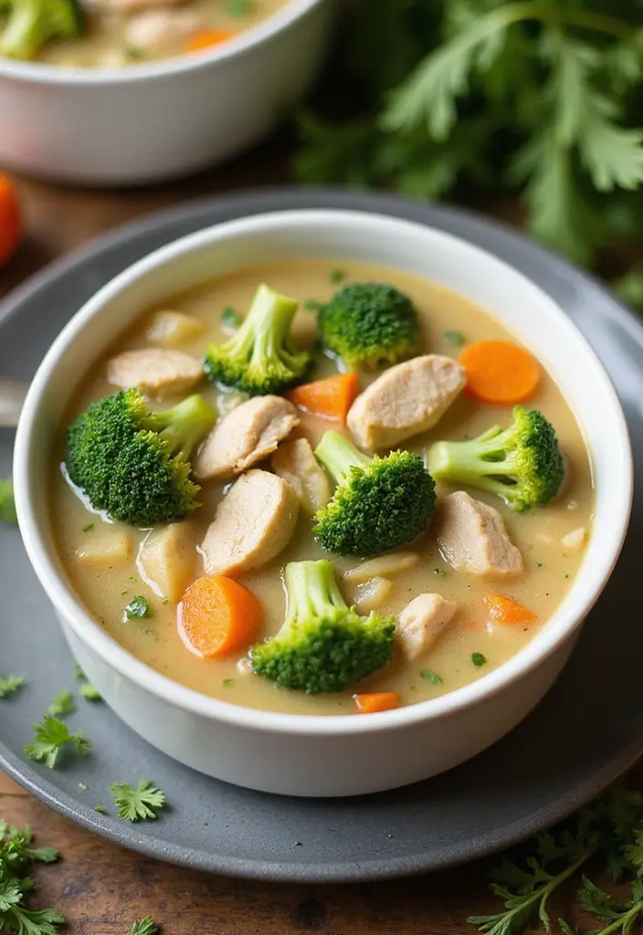 28 Easy Chicken Soup Recipes with 5 Ingredients That Save Time 18 28 Easy Chicken Soup Recipes with 5 Ingredients That Save Time - 17. Chicken and Broccoli Soup