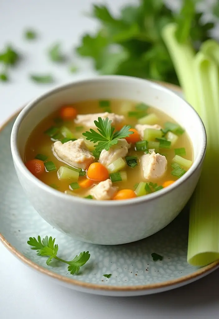 28 Easy Chicken Soup Recipes with 5 Ingredients That Save Time 19 28 Easy Chicken Soup Recipes with 5 Ingredients That Save Time - 18. Chicken and Celery Soup